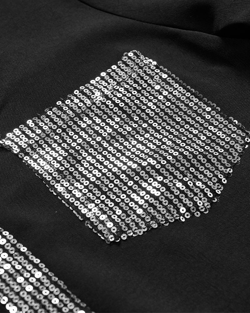 BLANCA | Holgada blusa con lentejuelas