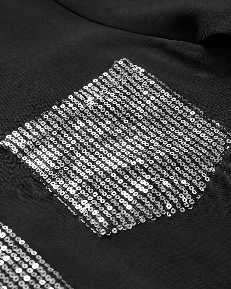 BLANCA | Holgada blusa con lentejuelas