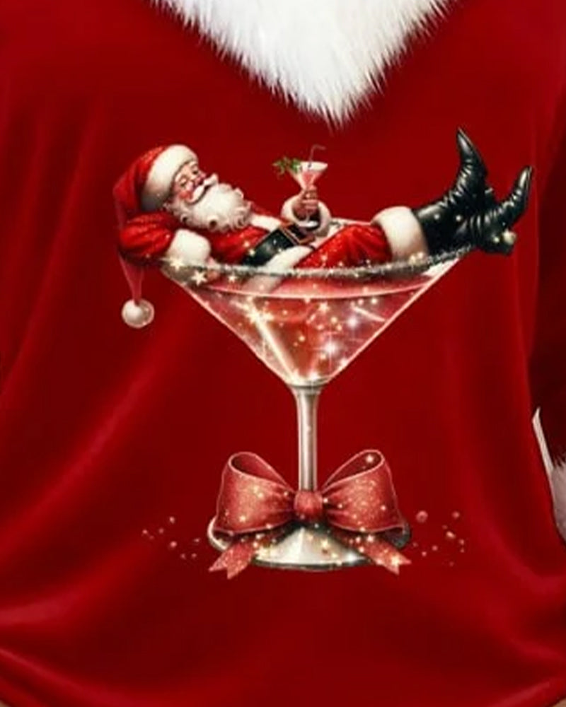 NOAH | Camiseta de felpa con estampado navideño