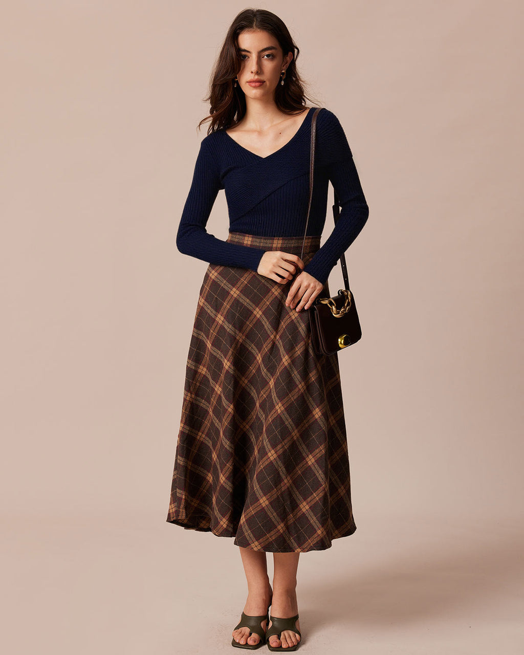 ELSA | Camiseta de punto acanalado con cuello en V