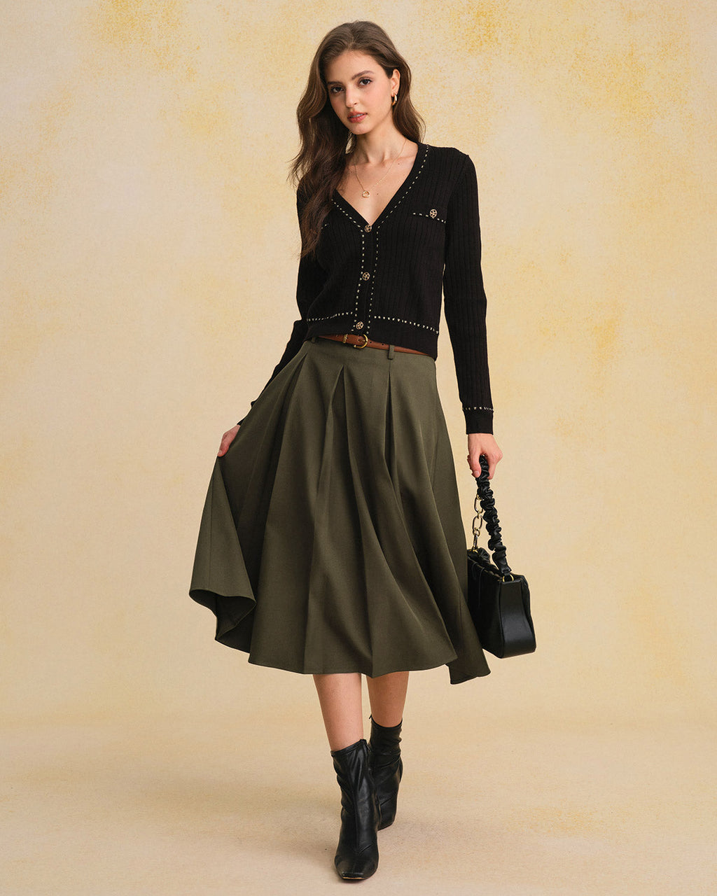 ALBA | Falda plisada de corte A